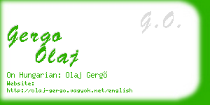 gergo olaj business card